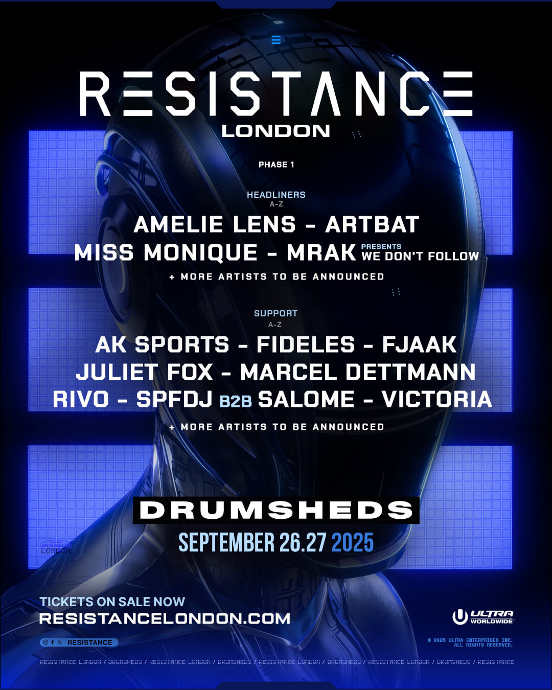 RESISTANCE London Phase 1 Lineup